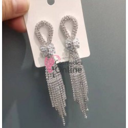 Cercei pentru dama moderni EARR23CC Argintii Set de 1 pereche cu strasuri din zirconiu